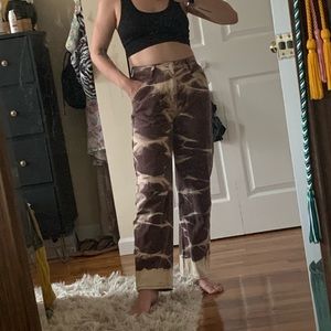 shop cider brown tie dye denim • size medium